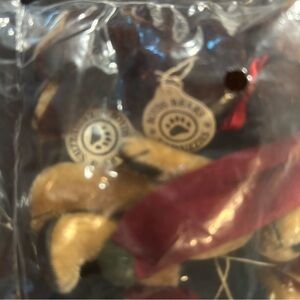 Boyds Bears Plush with Red and Brown Accents.  Set of 3